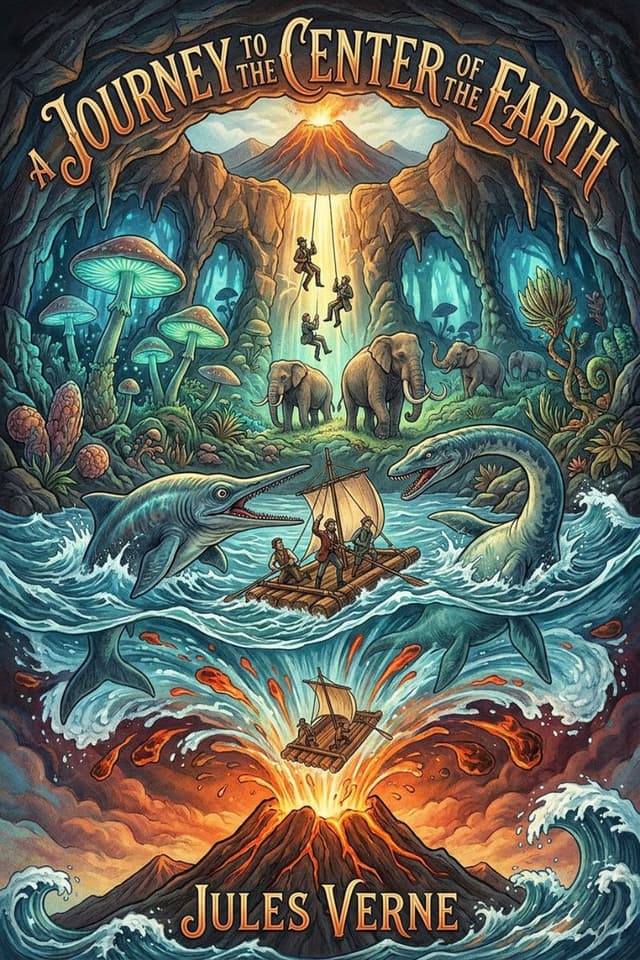 A Journey to the Center of the Earth by Jules Verne book cover