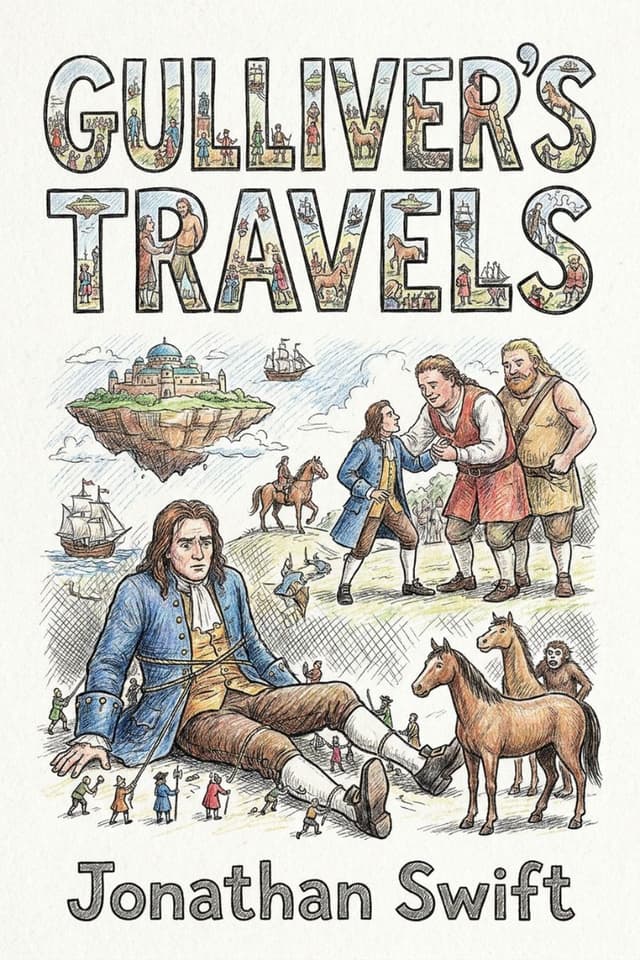Gulliver's Travels by Jonathan Swift book cover
