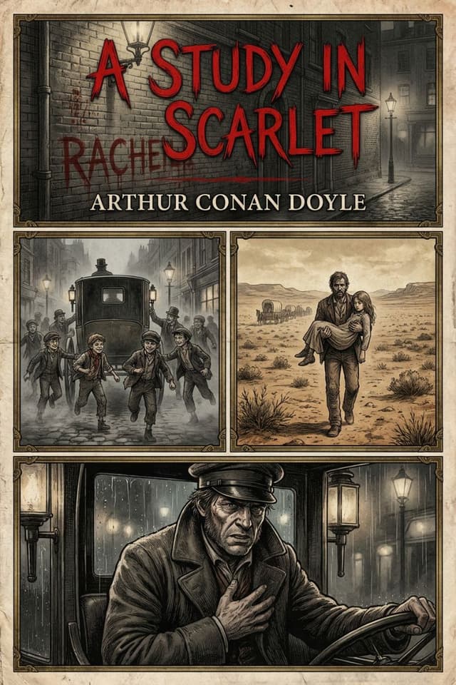 A Study in Scarlet by Arthur Conan Doyle book cover